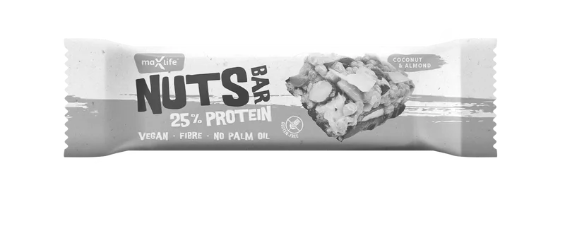 MaxLife Tyčinka Nuts Bar 25% protein kokos a mandle 40 g